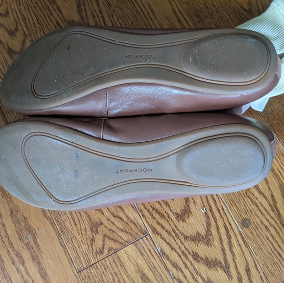 Rockport brown leather ballerina flats - Picture 2 of 3